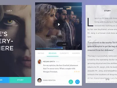 Movie storyline app application cinema film icons ios iphone lucy movie nucleo storyboard video