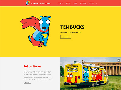 Nashville Humane Association (website) design web
