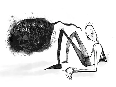 Stranded character brush character illustration ink penink photoshop texture