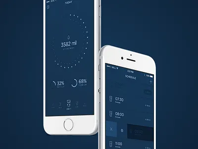 Water App app blue design ios mobile ui water