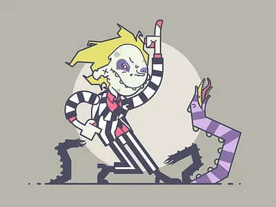 Beetlejuice Beetlejuice Beetlejuice! beetlejuice creepy halloween illustration line art movie sandworm scary stripes