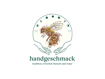 HANDGESCHMACK beauty bee branding floral illustration logo spa vector
