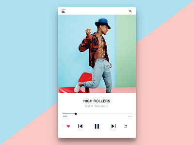 DailyUi #009 Music Player 009 clean colorful dailyui esign interface minimal music music player ui ux