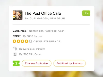 Order App Results app design food ios list order restaurants results search zomato