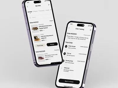 Dakota - Order Tracking app dakota design ecomemrce ios kit mobile order shopping template tracking ui