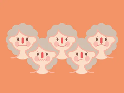 Emotions anger depression emotions face fatigue girl head sadness smile sorrow