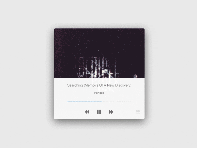 Music Player - Day 009 009 dailyui music player