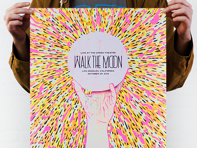 WTM fluorescent gigposter illustration pattern poster walk the moon