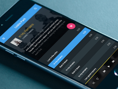 Artist Store Page material design mobile music player store ui
