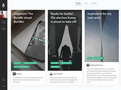Bundlin personal homefeed bundles bundlin cards design homefeed ui ux