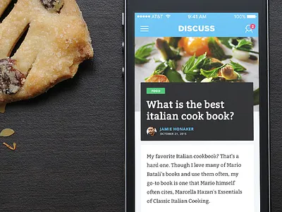 Discuss - Discussions App app cards categories channels chat clean discussion flat ios mobile ui ux