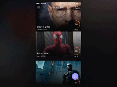 Movie Details animation app detail gif icon imdb iphone rating show tv ui ux