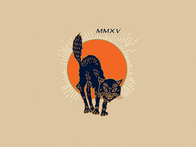 B L A C K C A T cat design halloween handmade illustration type