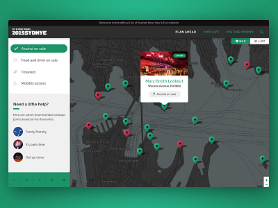 Map Interface design interface map pins ui