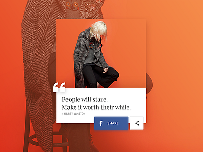 Social Share bright dailyui interface post quote share ui widget