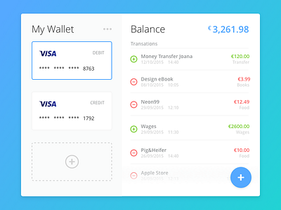 Day 024 - Wallet card credit currency debit expenses money tracking transactions wallet