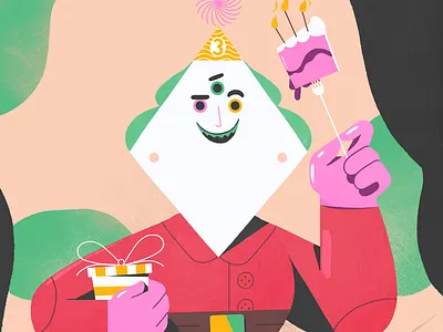 Monster Project Submission birthday cake character design illustration monster presents