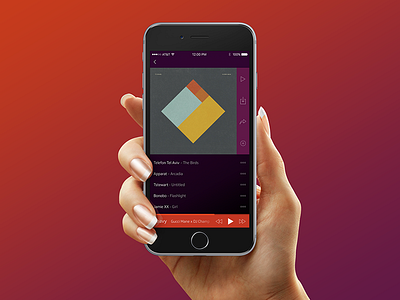 Mixtape App Mockup app ios mixtape mockup music ui