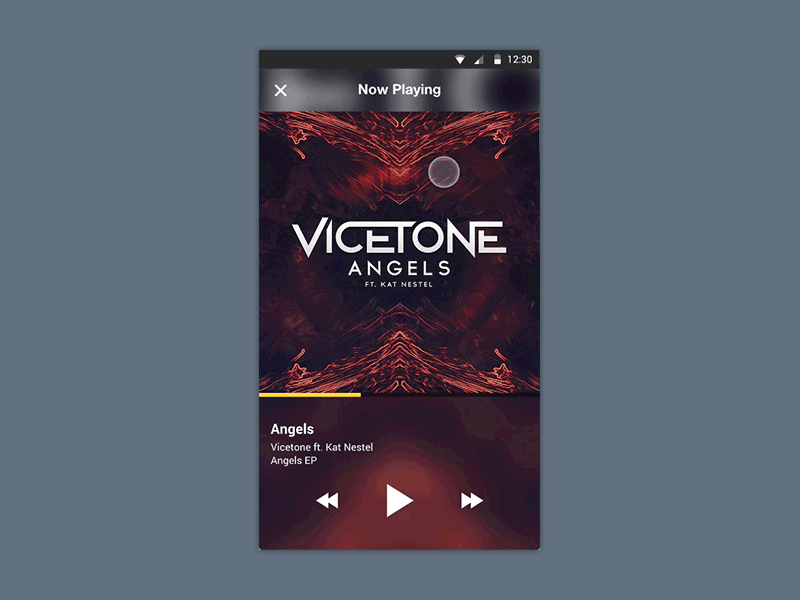 Music Player Animation android animation app principle prototype ui
