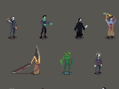 Halloween Countdown halloween horror movies pixel art