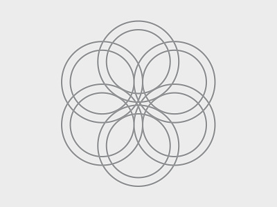 Logo Process branding circles gradient logo overlapping shadow