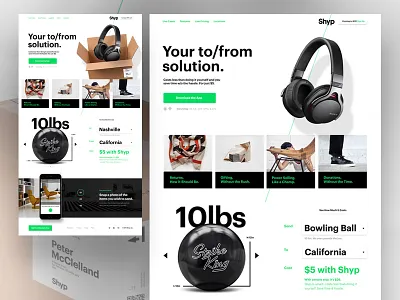 Shyp.com home page homepage interface landing page layout ship shyp start up