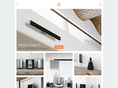 Digital Square homepage ecommerce interface landing site ui user ux web