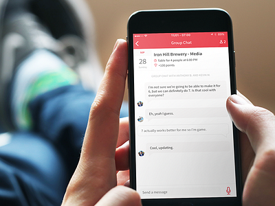 DailyUI - Direct Message dailyui group message open table ui ux