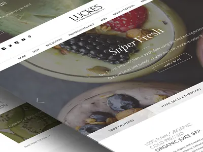 Superfood Cafe Website cafe food health nutrition photoshop smoothies superfoods ui website