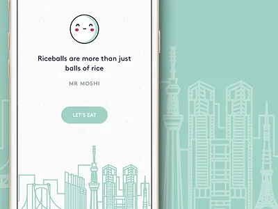 Mr Moshi 🇯🇵 app clean design fffabs illustrations ios iphone japan mikleo