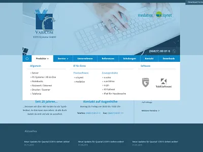 Varicom Relaunch company edv web web design webdesign
