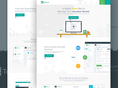 Vacation Rental Management - Landing Page clean dashboard features flat illustration landing landing page minimalistic ui ux website
