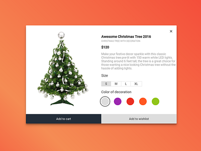 Shop Card - Code included codepen 2016 christmas christmas tree code codepen concept css interface minimal popup shopcard ui