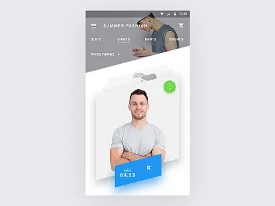 Angle Style Material eCommerce Experiemental App Screen angle app ecommerce market material mobile price products sell ui ux