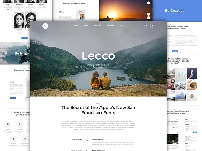 Lecco WP Theme lecco market me one page portfolio slider theme ui ux wordpress