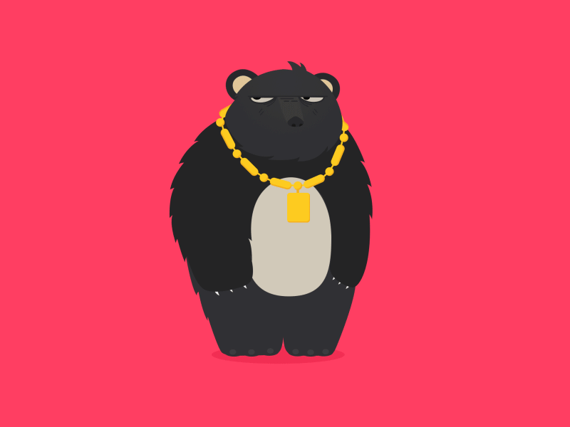 I Love animation bear gif gold graphics macbookpro motion