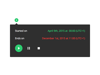 Tooltips pause play run time stop tooltip