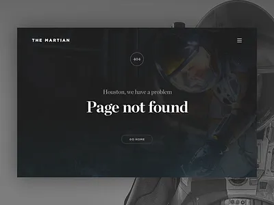 404 Error - Day #008 008 404 dailyui error page fullscreen header hero interface movie ui ux visual