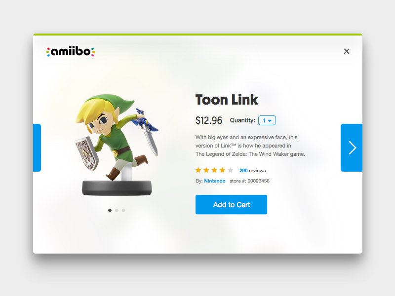 E-Commerce Shop 012 amiibo austin card dailyui design e commerce nintendo shop single item ui web