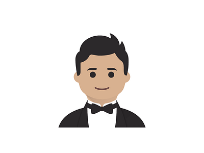 Ben's Avatar avatar bowtie character face flat gentleman illustration people portrait profile suit vector