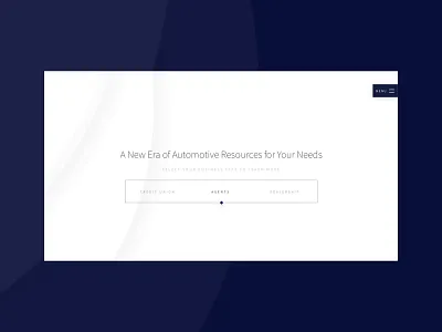 Big Ol' Menu Concept blue interaction material minimal ui ux web