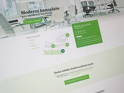 Modern offices in Prague - coming soon black clear design green minimalistic modern ui ux uxdesign web webdesign