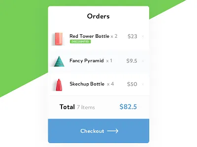 Order Widget cart design free freebie minimal order psd ui ux web