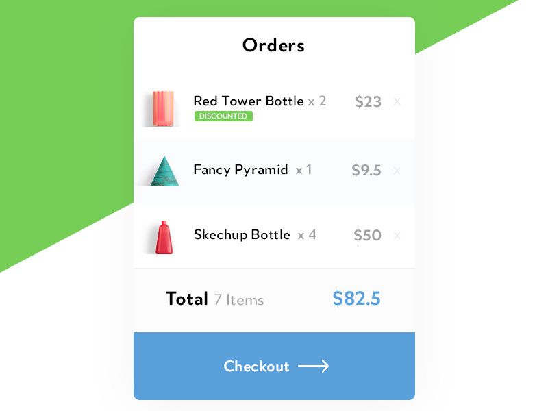 Order Widget by Arjun S on Dribbble