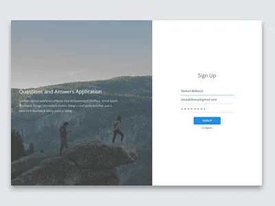 Questions and answers App app clean design form interface login minimal sevice ui ux