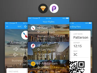FlyBox - Sketch & Principle Freebies app concept crivellari tobia design flybox freebies principle prototype sketch ui ux