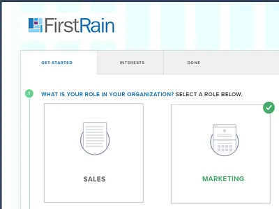 Marketing Role onboarding user