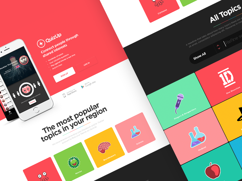 QuizUp : Home app store cards cartoons game kermit lego quiz quizup region rolling stones topic