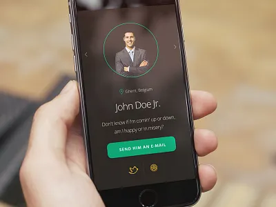 Daily UI #006: User Profile button clean daily flat icons line minimal profile ui user