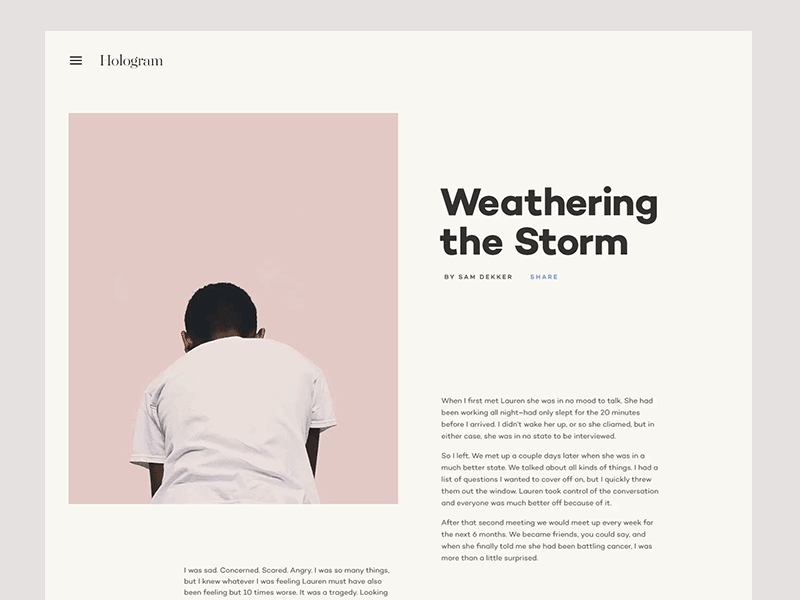 Daily UI #010 Social Share 010 animation article daily ui dailyui minimal motion share social social share web